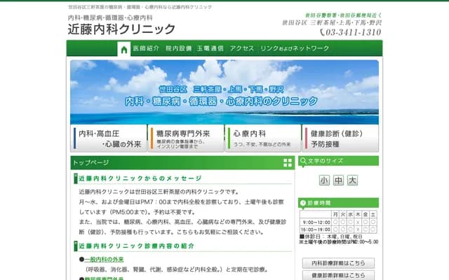 Kondo Internal Medicine Clinic - 2-28-16 Kamiuma, Setagaya-ku, Tokyo