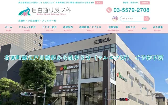 Mejiro-dori Dermatology - 4-13 Suidocho, Shinjuku-ku, Tokyo