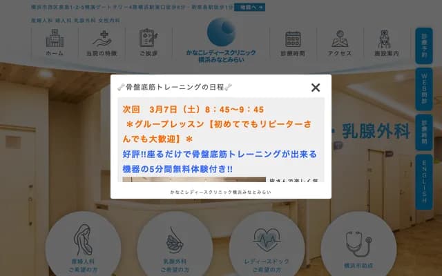 Kanako Ladies Clinic Yokohama Minatomirai - Yokohama Gate Tower 4F, 1-2-5 Takashima, Nishi-ku, Yokohama, Kanagawa