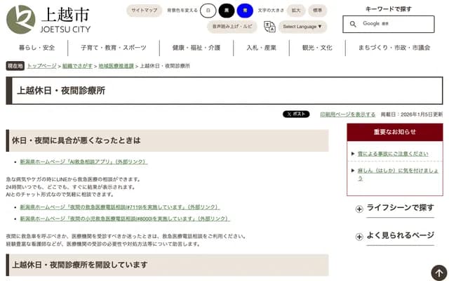 Joetsu Holiday & Night Clinic