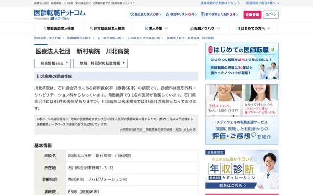 Kawakita Hospital - Nomachi, Kanazawa, Ishikawa