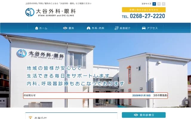 Otani Surgery & Ophthalmology - 3-2-8 Tokida, Ueda, Nagano