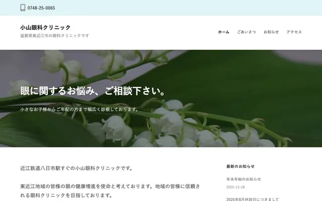 Koyama Ophthalmology Clinic - 487-1 Yokaichi Hamano-cho, Higashiomi, Shiga