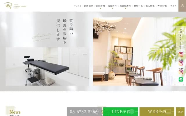 Tsuda Cosmetic Surgery Clinic - Semba Shinsaibashisuji FUKU BLD 2F, 3-6-1 Hakurō-machi, Chuo-ku, Osaka