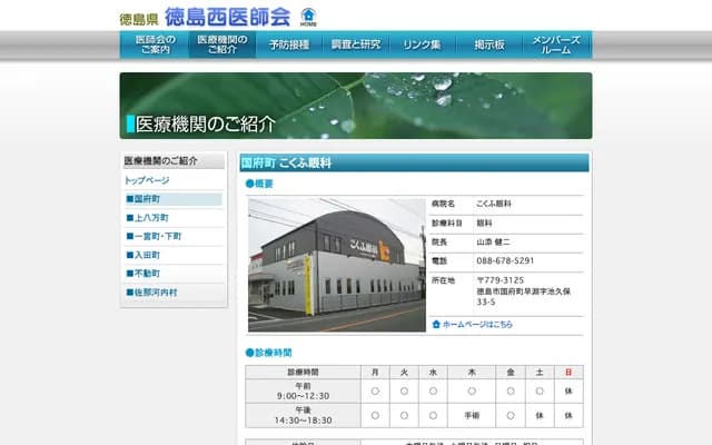 Kokufu Ophthalmology - 33-5 Ikekubo, Hayabuchi, Kokufucho, Tokushima, Tokushima