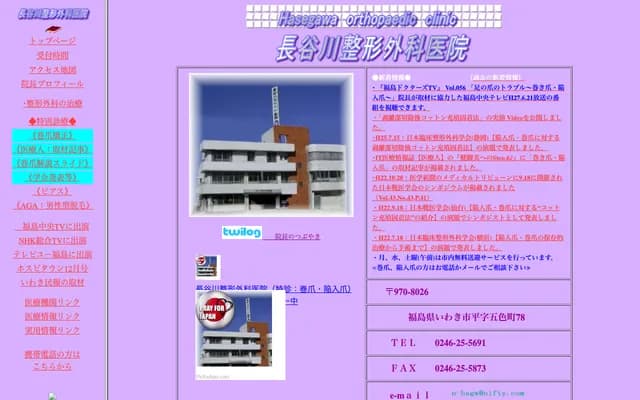 Hasegawa Orthopedics Clinic - 78 Goshikimachi, Taira, Iwaki, Fukushima