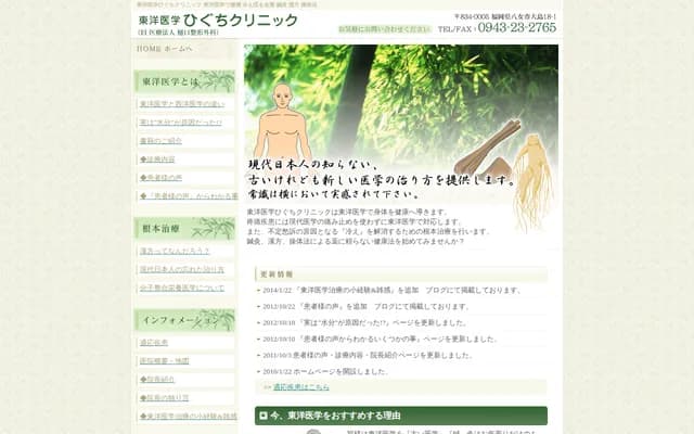 Oriental Medicine Higuchi Clinic - 18-1 Oshima, Yame, Fukuoka