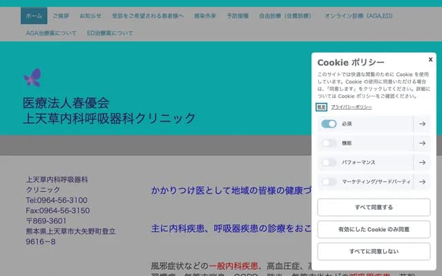 Kamiamakusa Internal Medicine and Respiratory Medicine Clinic - 9616-8 Noboritatsu, Oyano-machi, Kamiamakusa, Kumamoto