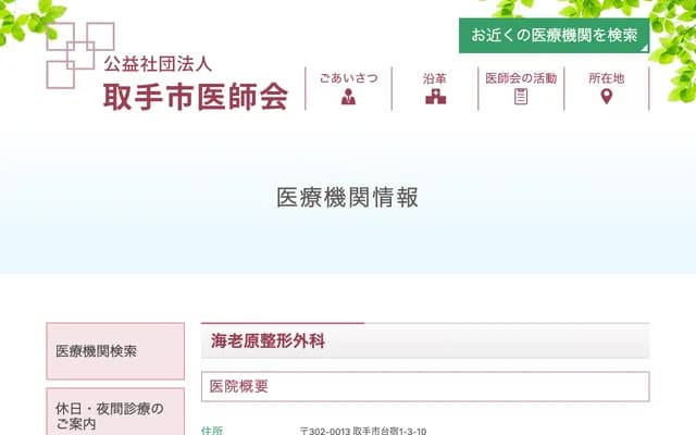 Ebihara Orthopedics - 1-3-10 Daisuku, Toride, Ibaraki