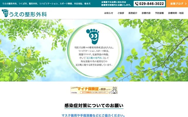 Ueno Orthopedics - 974-1 Yamaguchi, Sasage, Tsukuba, Ibaraki